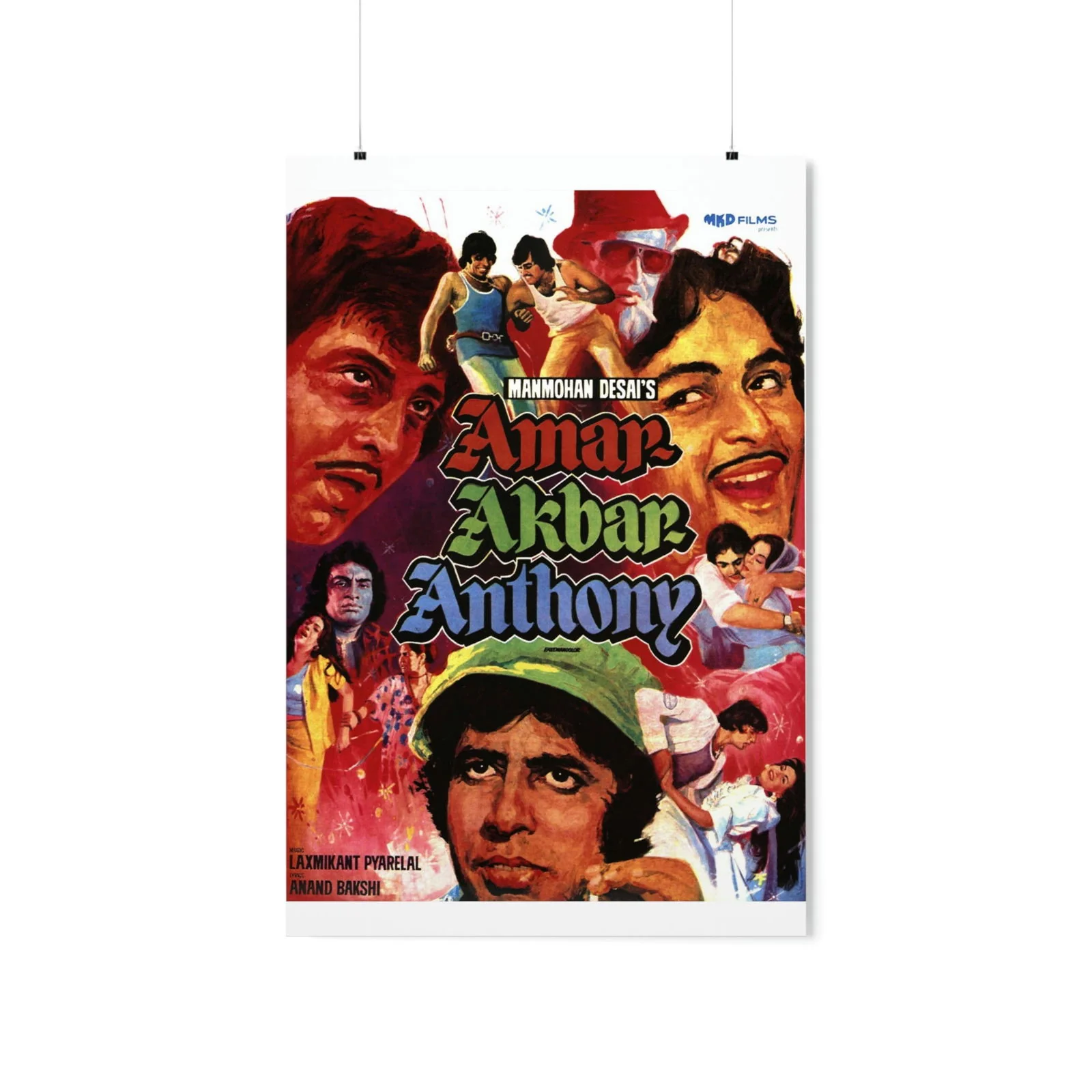 Amar Akbar Anthony (1977) Premium Matte Vertical Posters