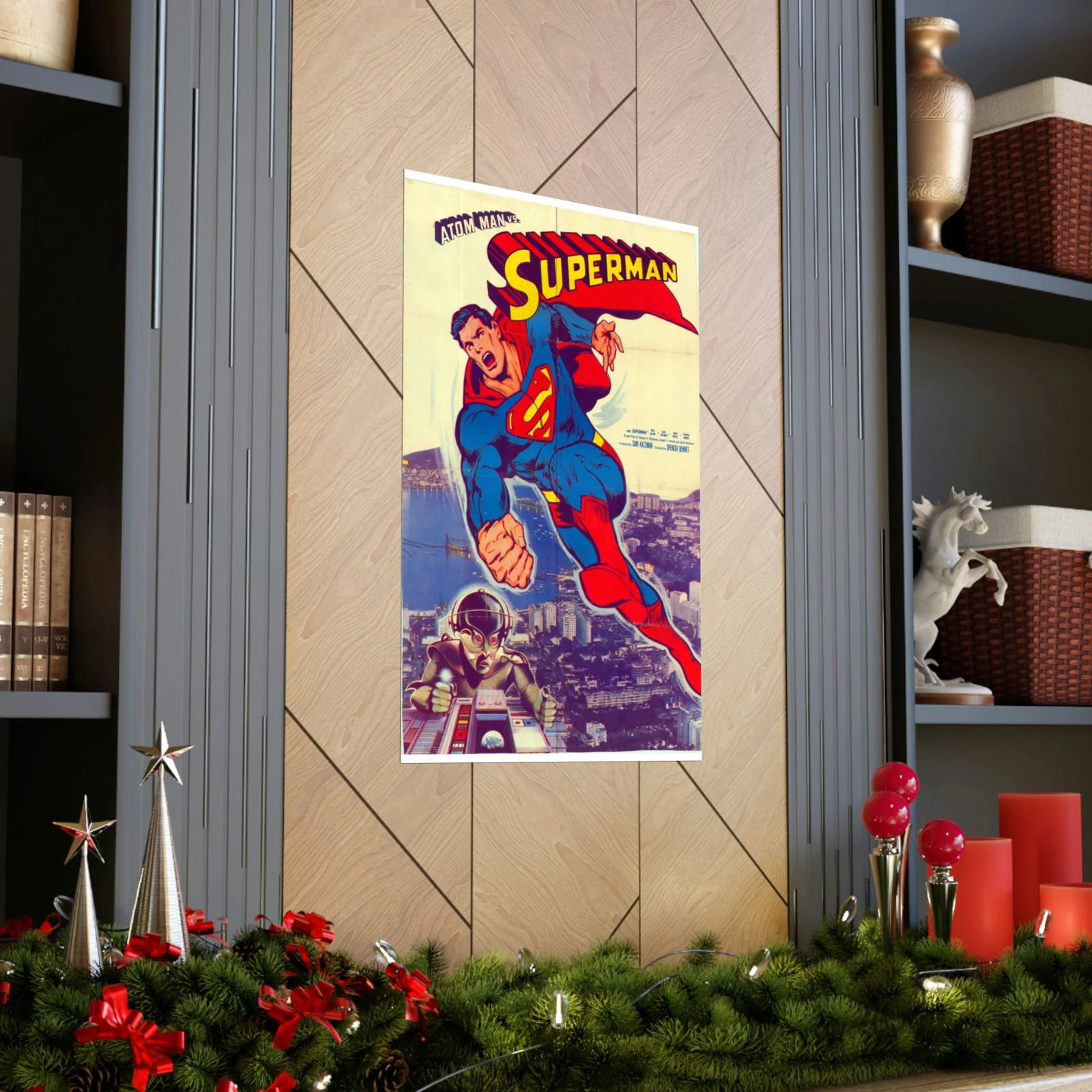 Atom Man Vs Superman (1950) Original Poster Print from Pakistan - Matte Vertical Posters - Image 5