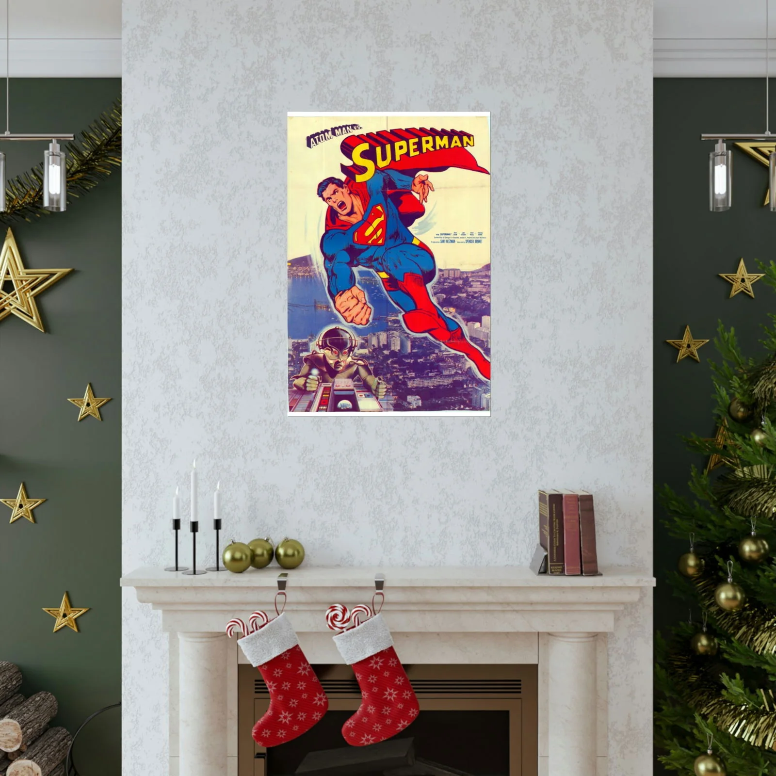 Atom Man Vs Superman (1950) Original Poster Print from Pakistan - Matte Vertical Posters - Image 7