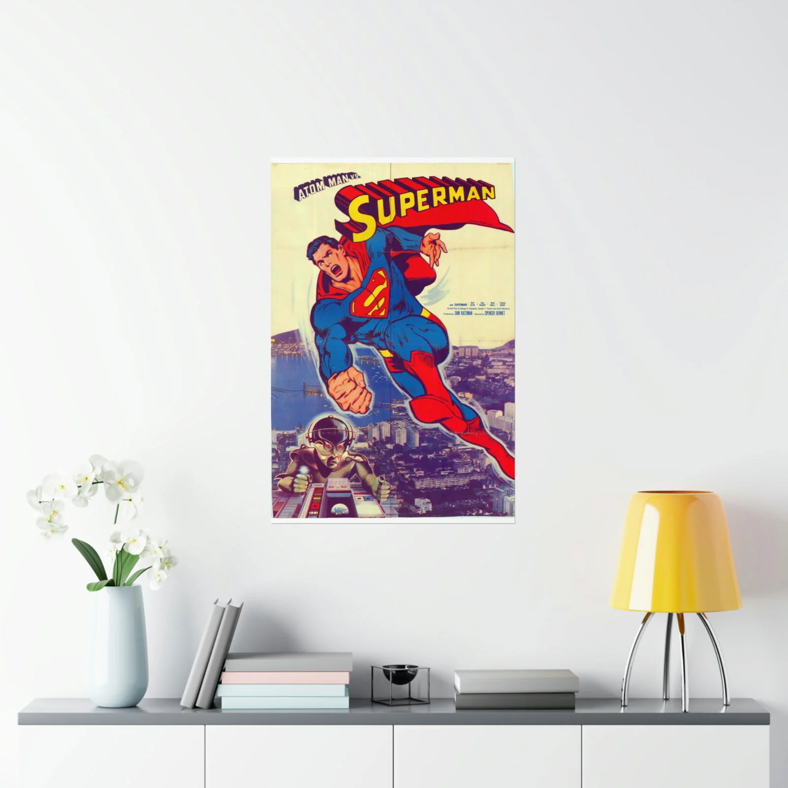 Atom Man Vs Superman (1950) Original Poster Print from Pakistan - Matte Vertical Posters - Image 8