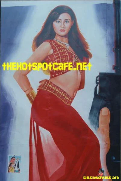 Beauty in Red - Billboard Cinema Art off the Streets of Lahore.