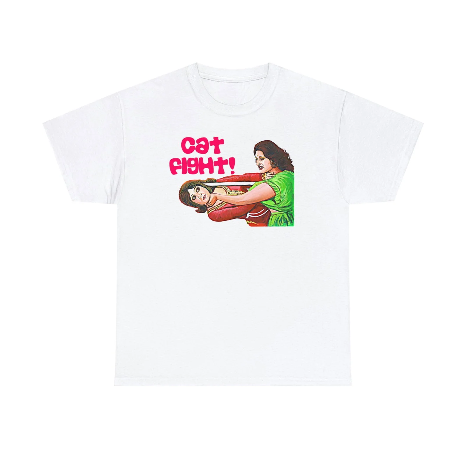 Cat Fight - Lollywood - Unisex Heavy Cotton Tee - Image 2