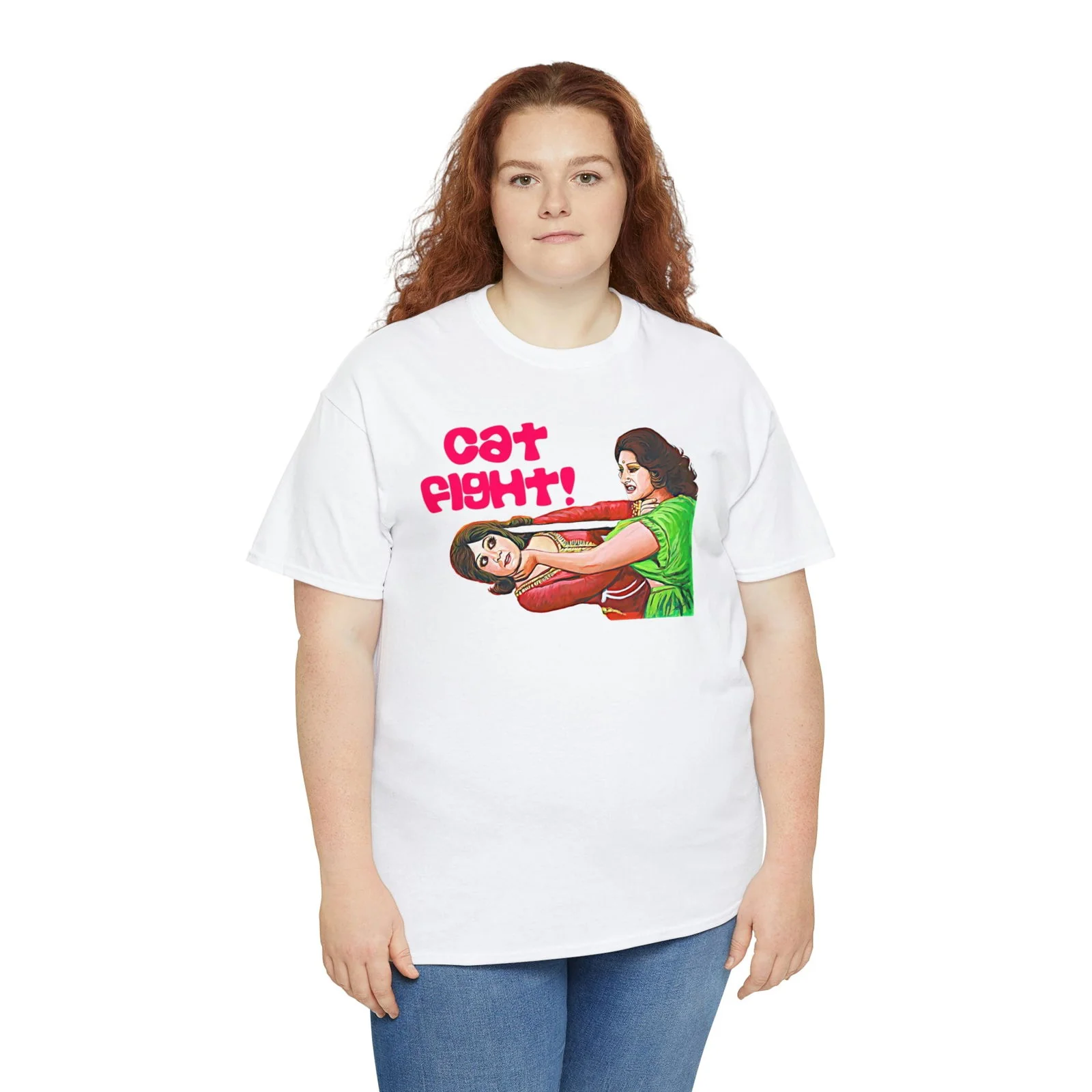 Cat Fight - Lollywood - Unisex Heavy Cotton Tee - Image 7