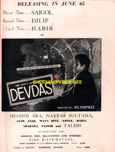 Devdas (1965) Advert