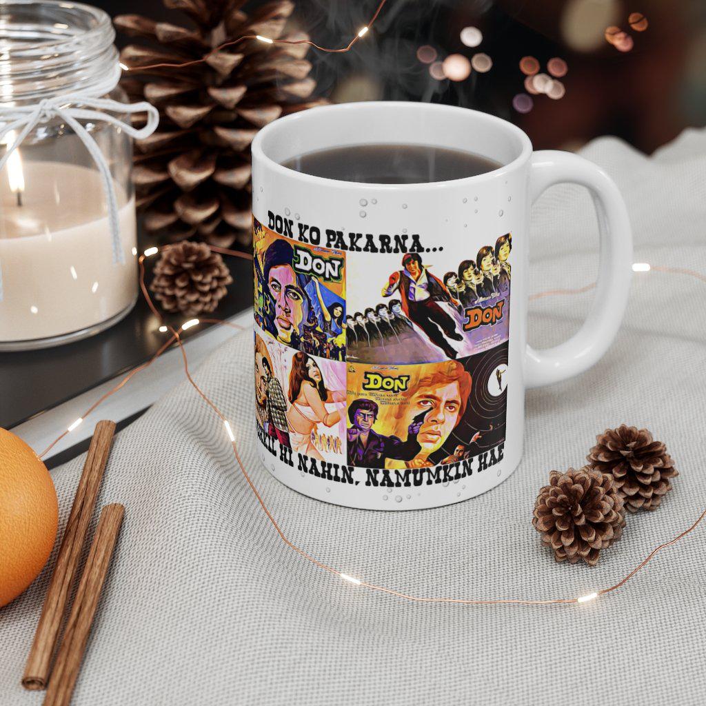 Don Ko Pakarna Mushkil Hi Nahin, Namumkin Hai - Bollywood - Ceramic Mug 11oz - Image 4