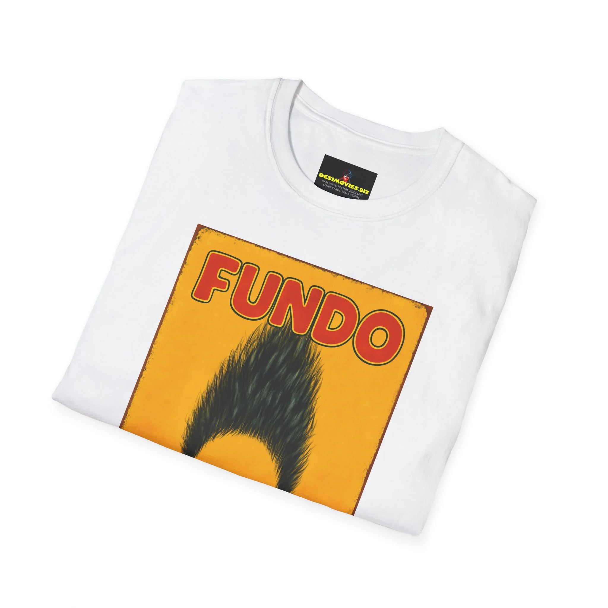 Graphic T-Shirt — "Fundo Mental" Retro Portrait + Palestinian Flag Watermelon Back Art - Image 4
