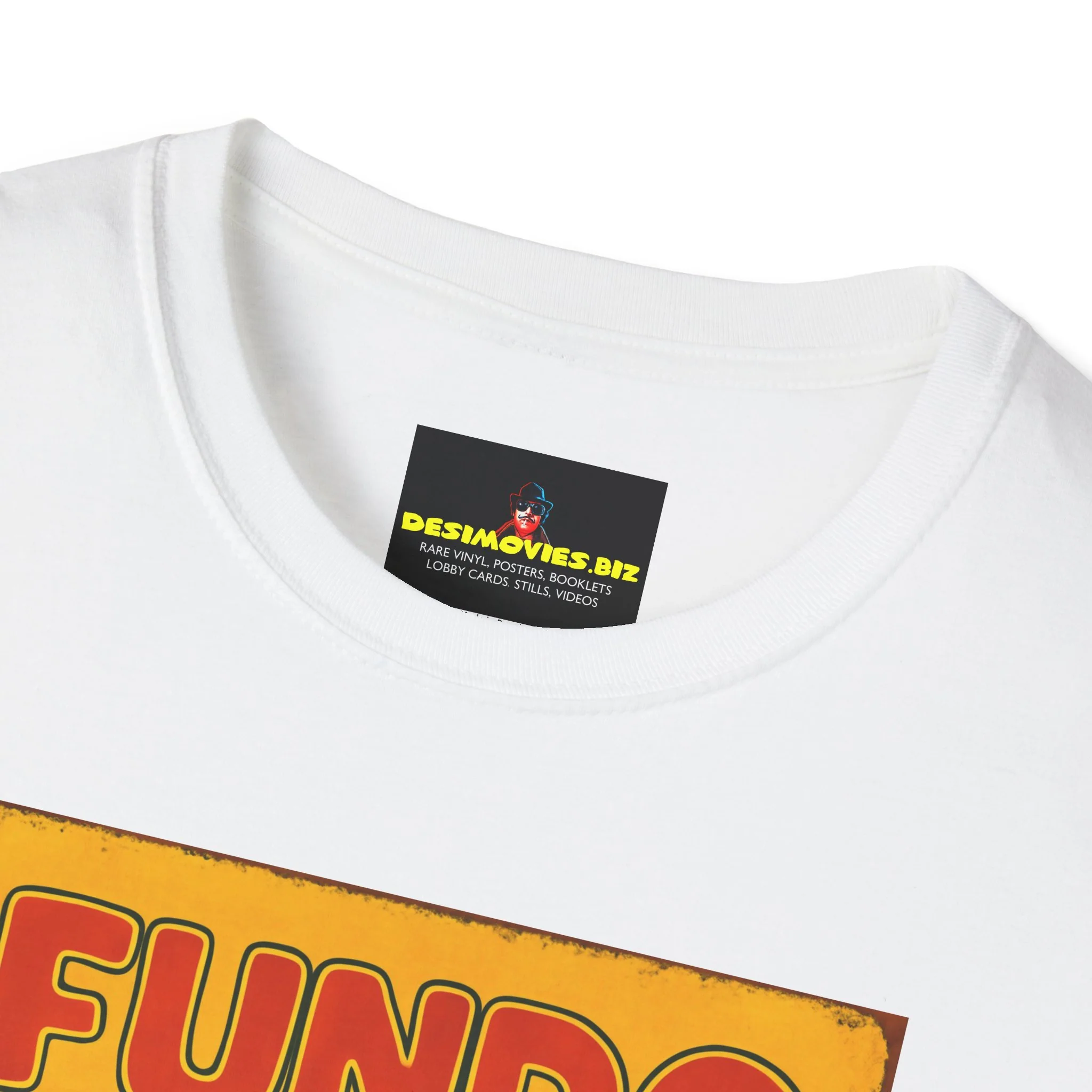 Graphic T-Shirt — "Fundo Mental" Retro Portrait + Palestinian Flag Watermelon Back Art - Image 7