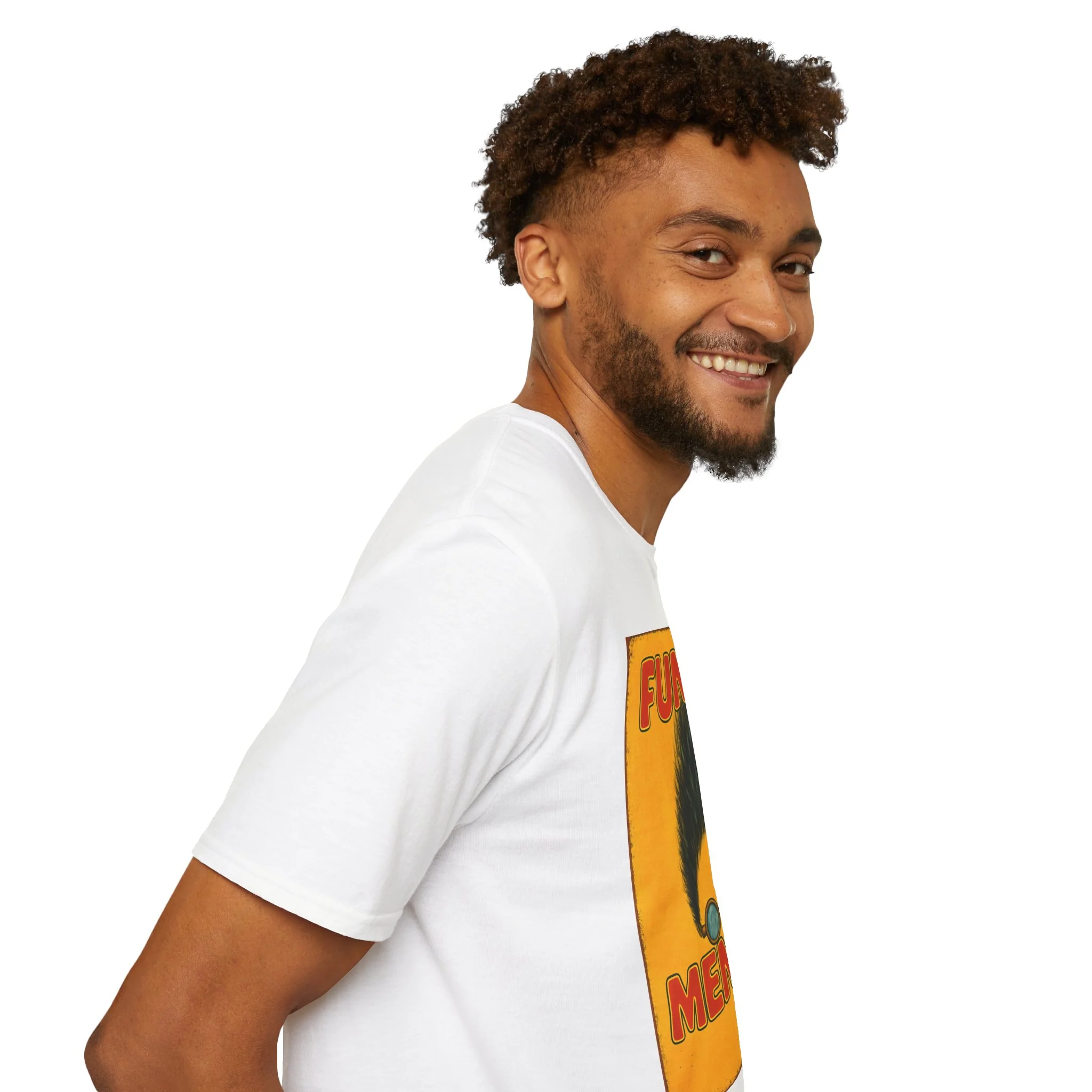 Graphic T-Shirt — "Fundo Mental" Retro Portrait + Palestinian Flag Watermelon Back Art - Image 9