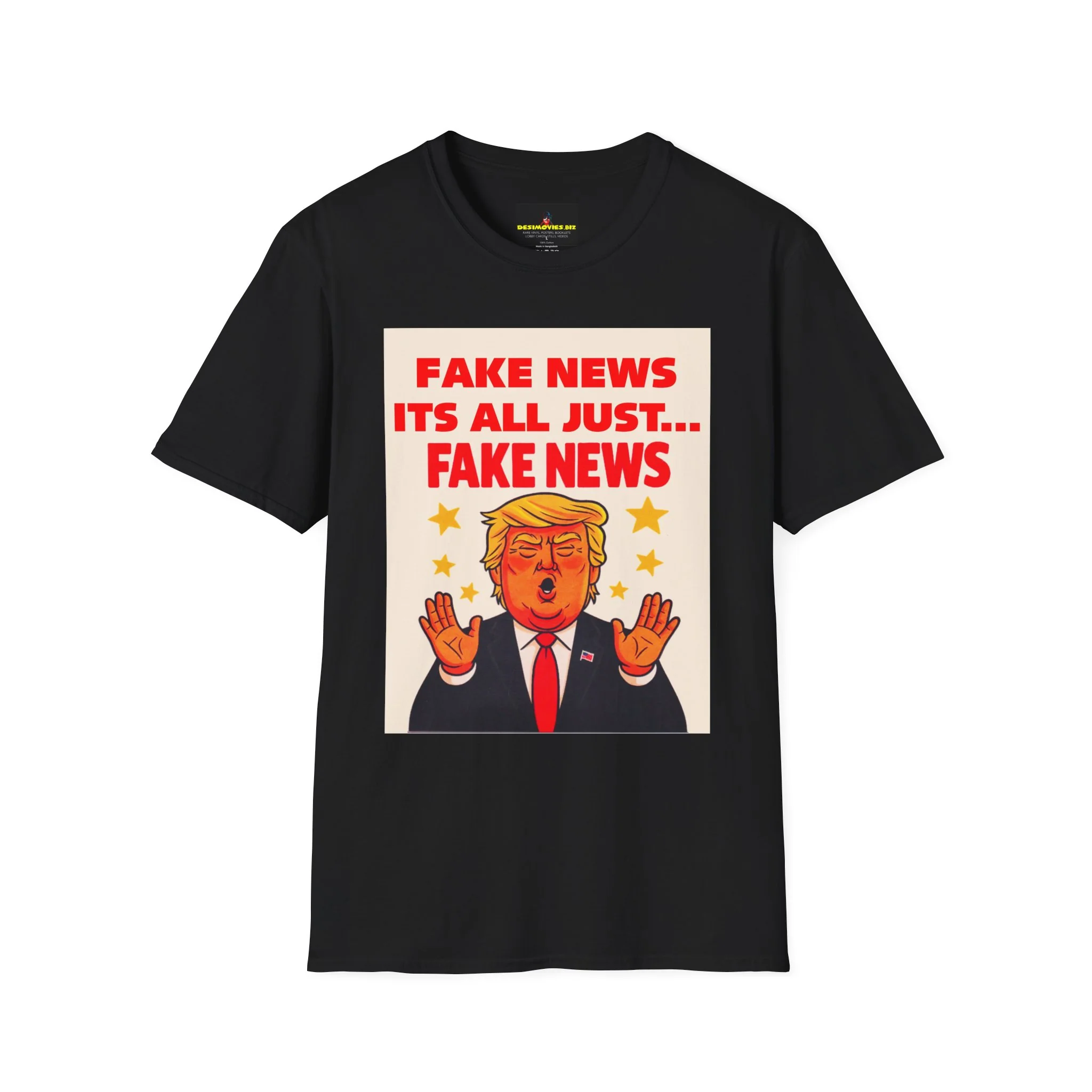 Graphic Tee — 'Fake News, It's All Just... Fake News' Political Cartoon T-Shirt - Image 2