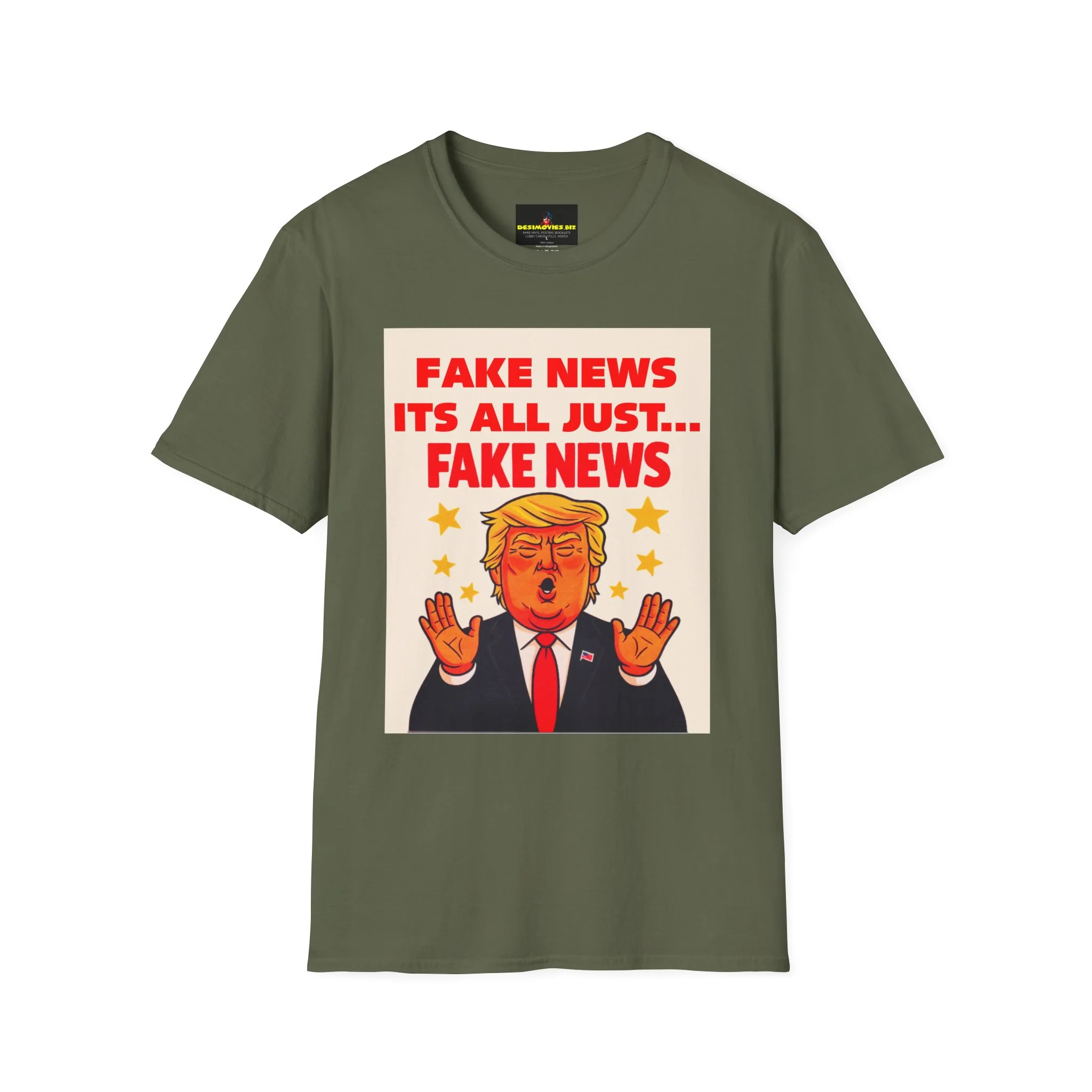 Graphic Tee — 'Fake News, It's All Just... Fake News' Political Cartoon T-Shirt - Image 4