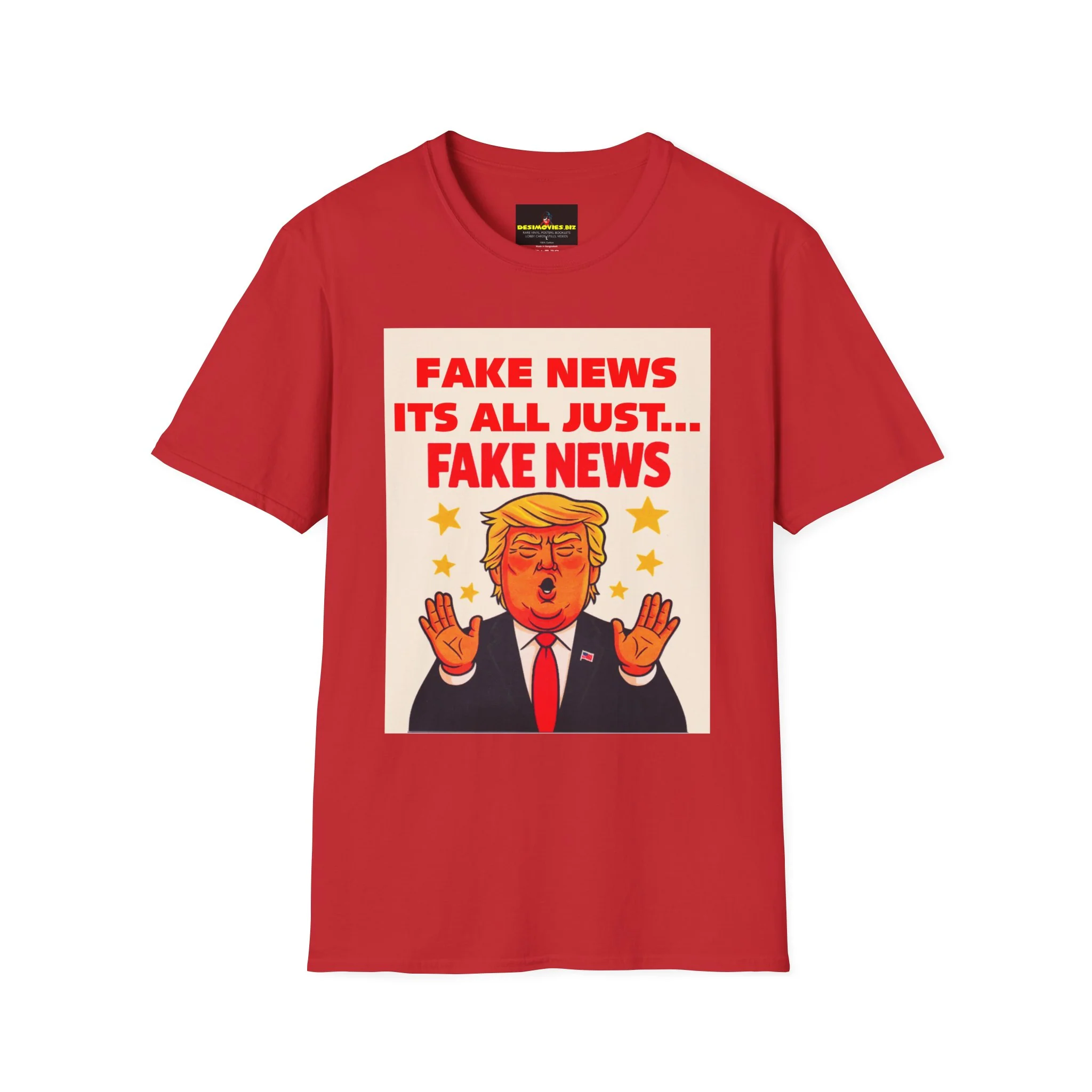 Graphic Tee — 'Fake News, It's All Just... Fake News' Political Cartoon T-Shirt - Image 6