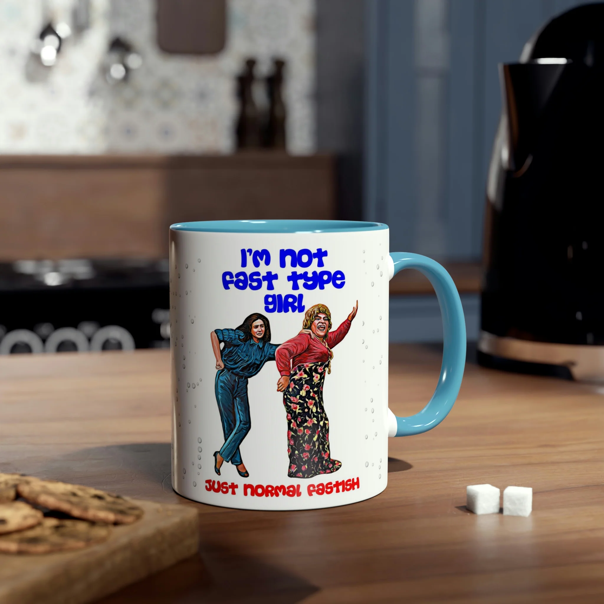 I'm Not Fast Type Girl - Two-Tone Coffee Mugs, 11oz - Image 20