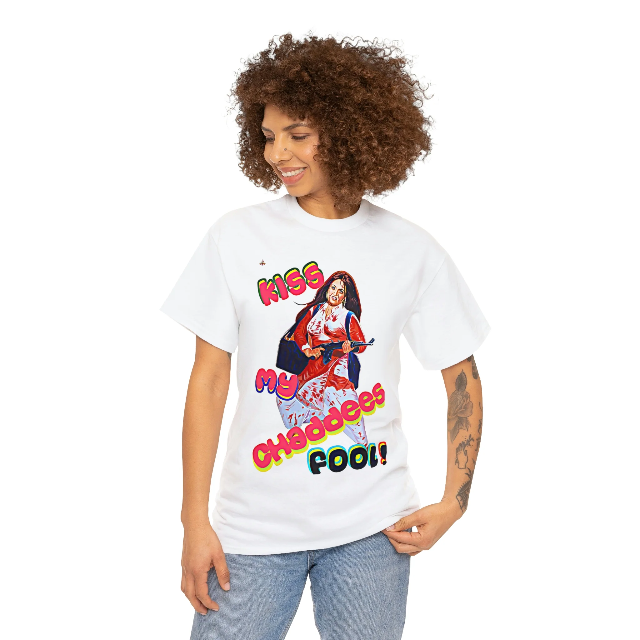 Kiss My Chaddees - Unisex Heavy Cotton Tee - Image 3