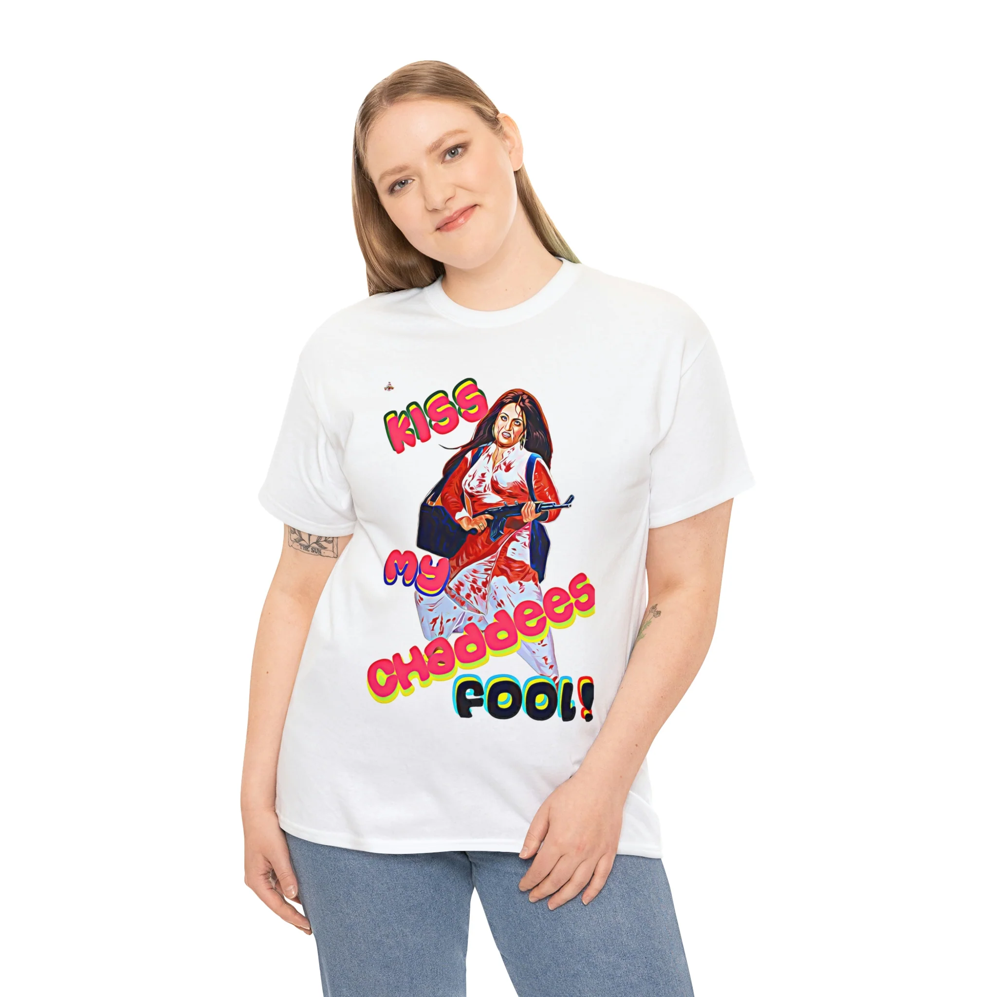 Kiss My Chaddees - Unisex Heavy Cotton Tee - Image 4