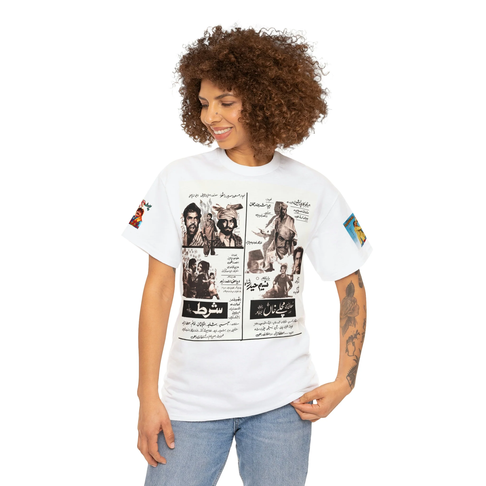 Lollywood Poster T Shirt - Unisex Heavy Cotton Tee - Image 3