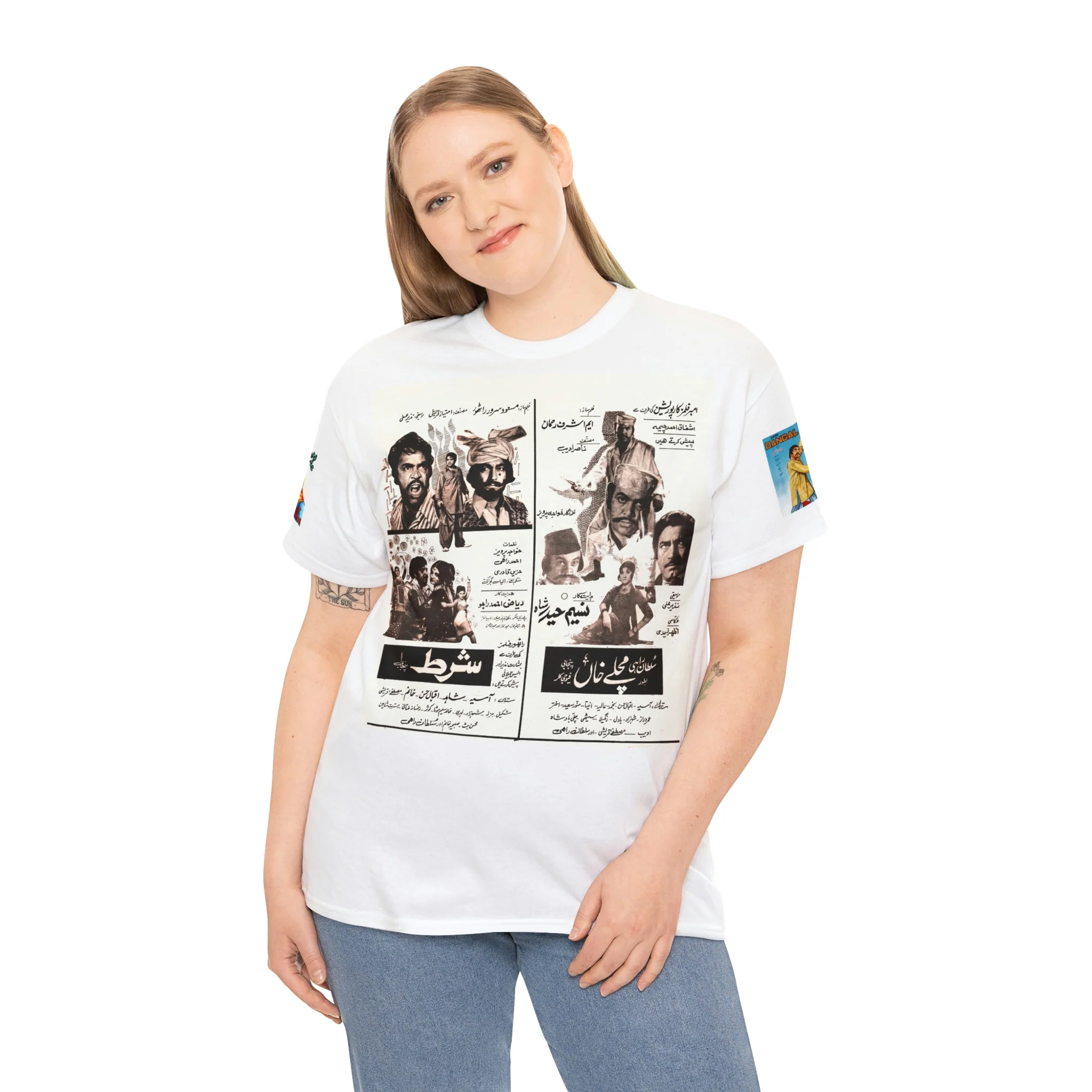 Lollywood Poster T Shirt - Unisex Heavy Cotton Tee - Image 4