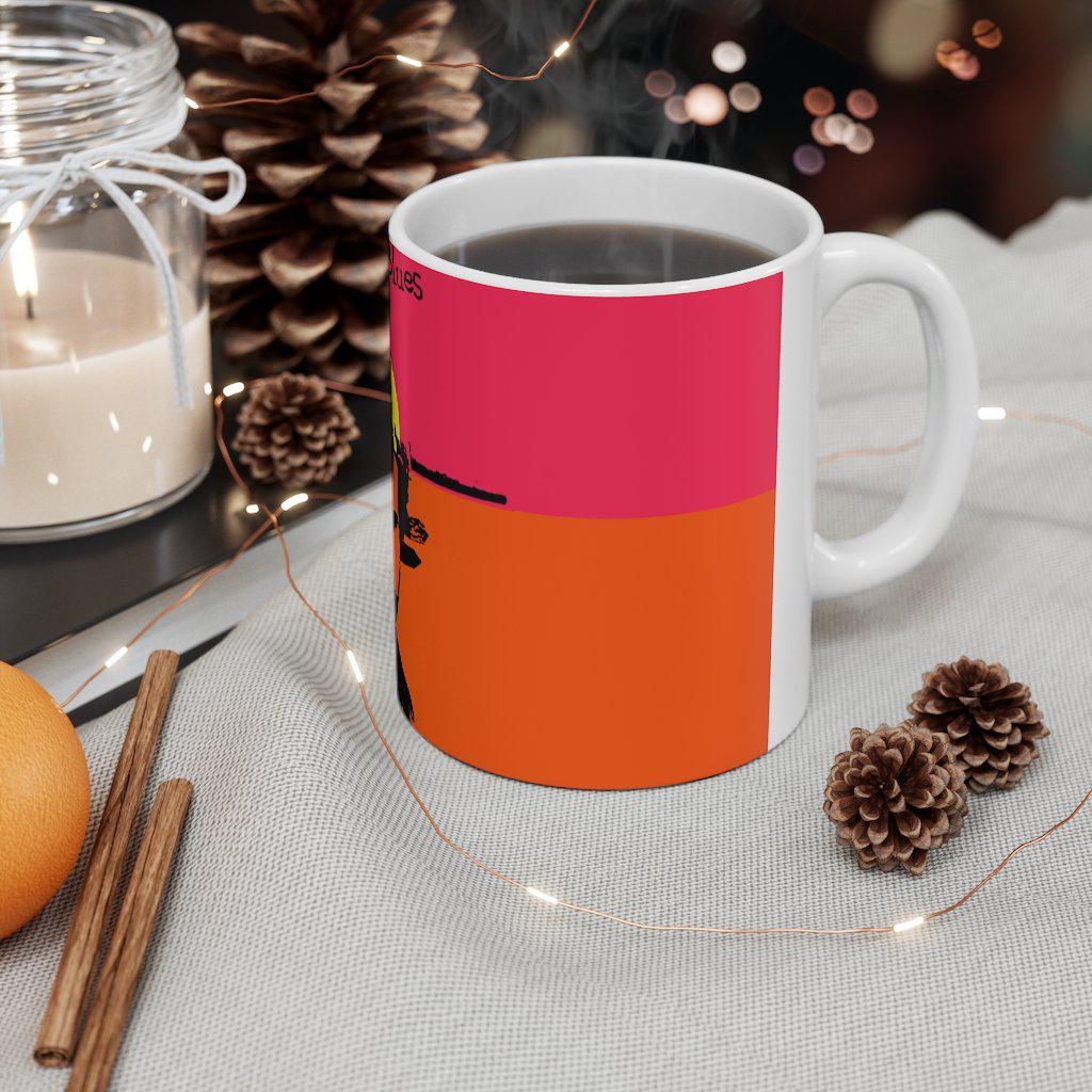 Monday Blues - Sultan Rahi - Ceramic Mug 11oz - Image 4
