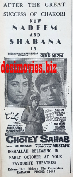 Chotey Sahab (1967) Press Ad - Karachi 1967