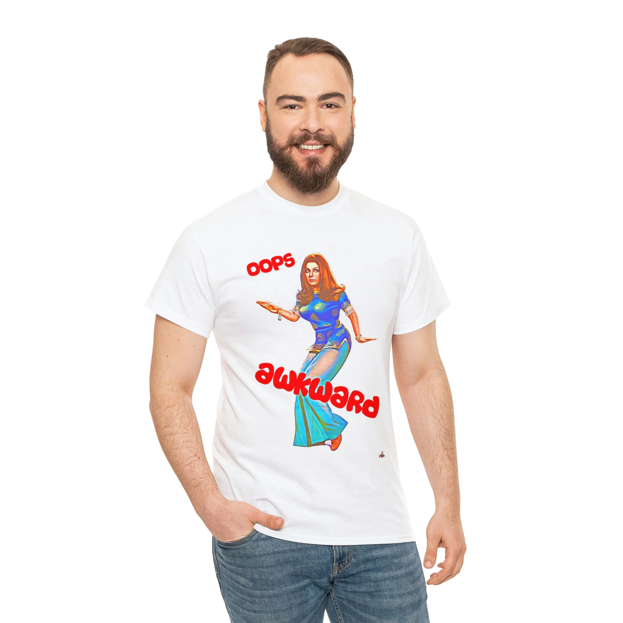 Oops Awkward - Neelo - Lollywood T Shirt - Unisex Heavy Cotton Tee - Image 5