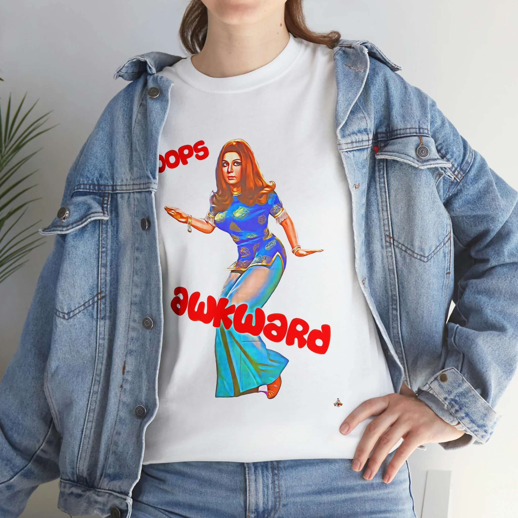 Oops Awkward - Neelo - Lollywood T Shirt - Unisex Heavy Cotton Tee - Image 9