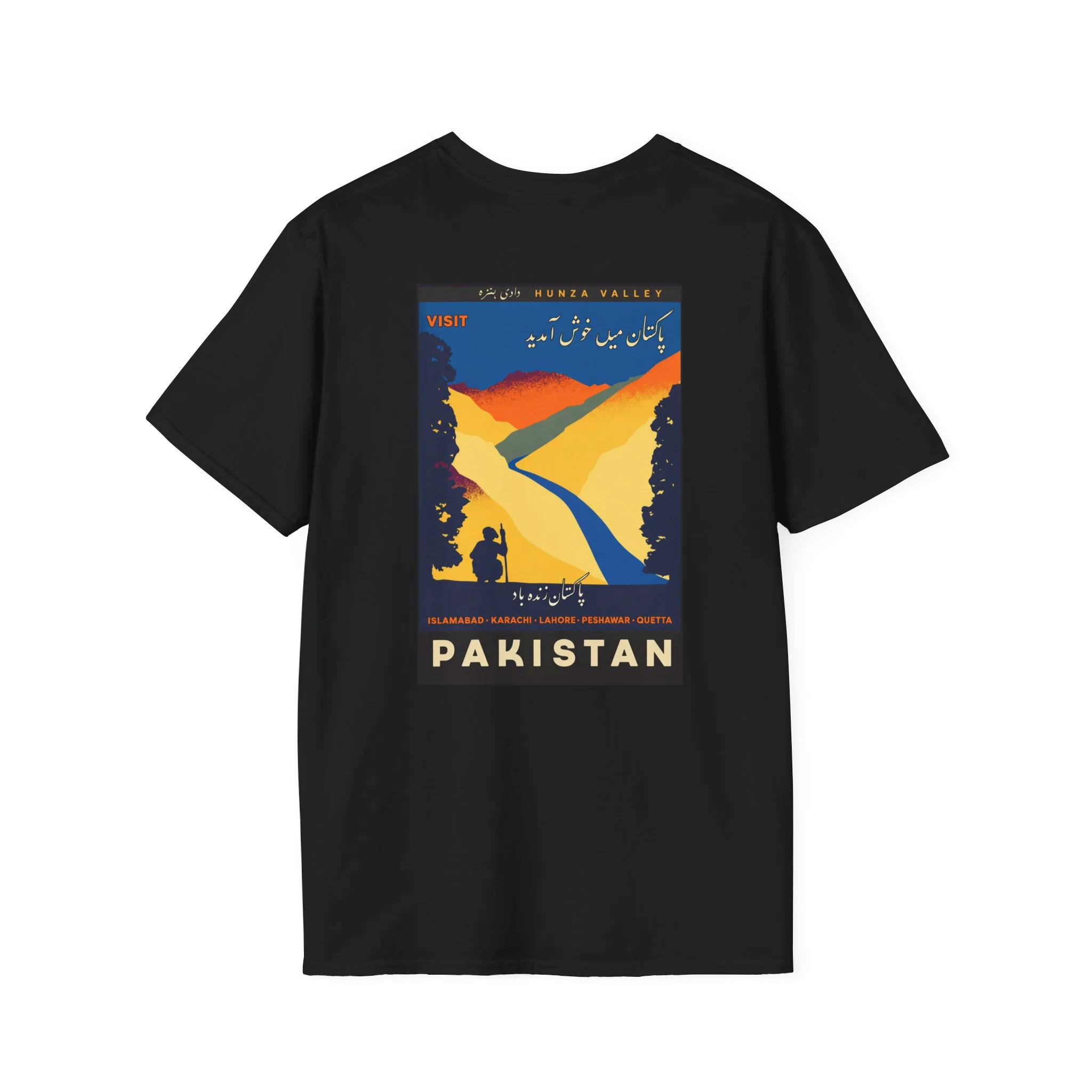 Pakistan Vintage Travel Poster T-Shirt - Image 13