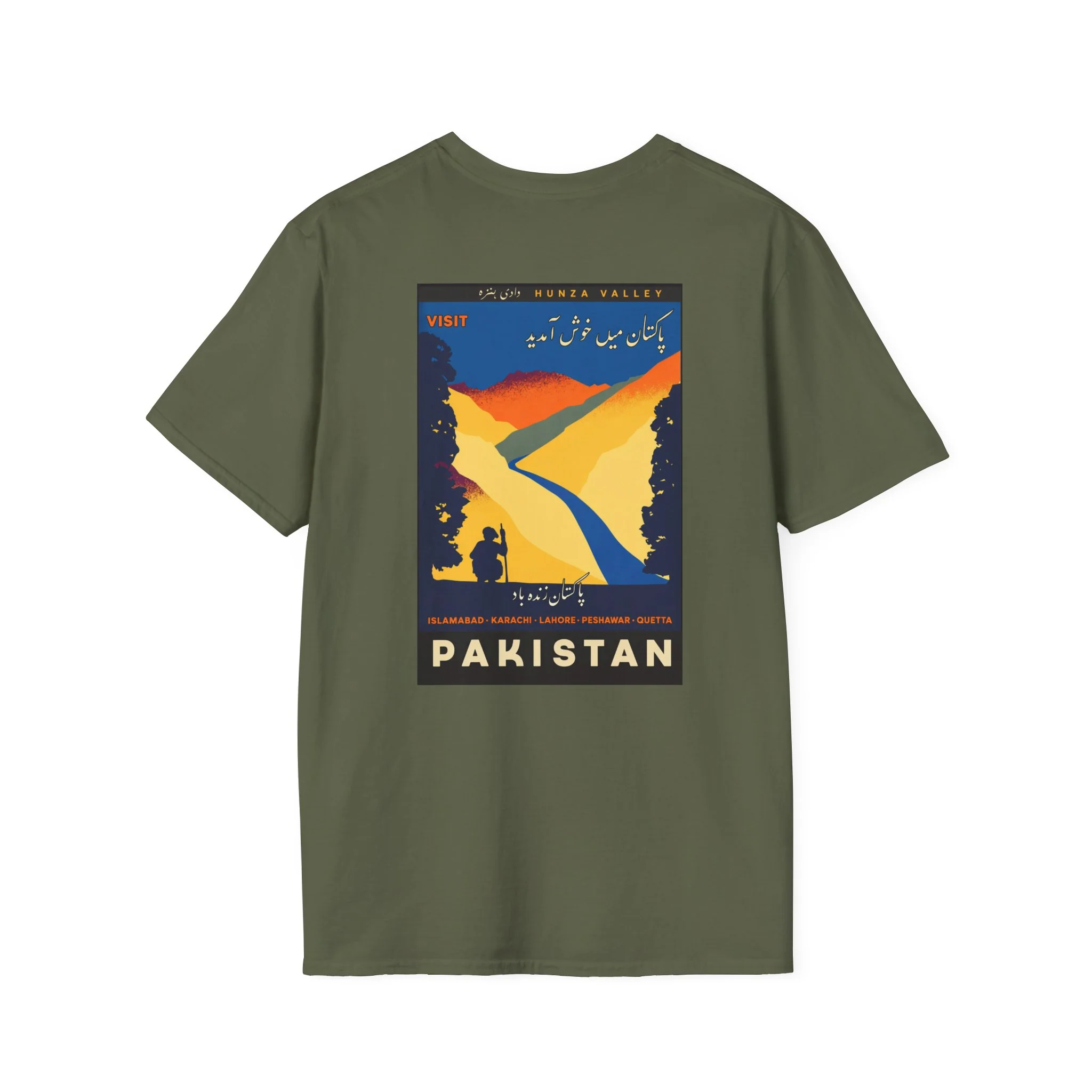 Pakistan Vintage Travel Poster T-Shirt - Image 22