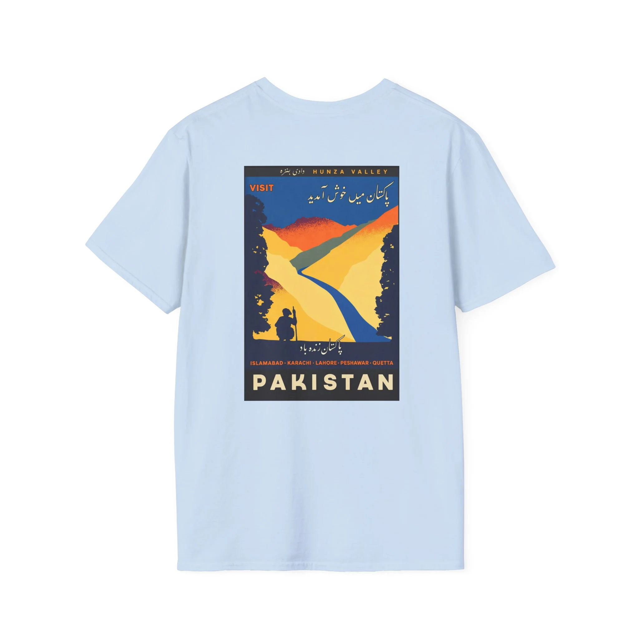 Pakistan Vintage Travel Poster T-Shirt - Image 25