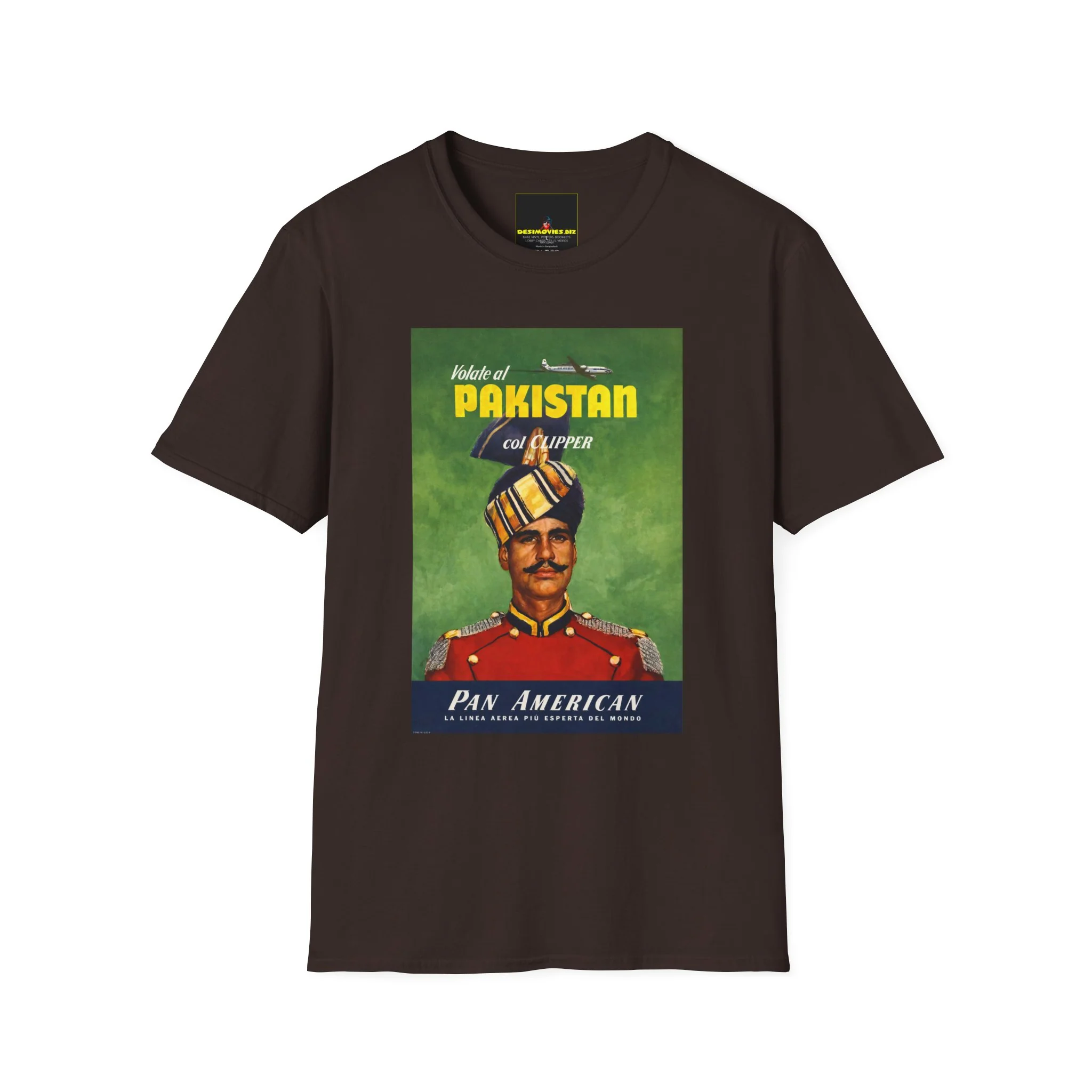 Pakistan Vintage Travel Poster T-Shirt - Image 4