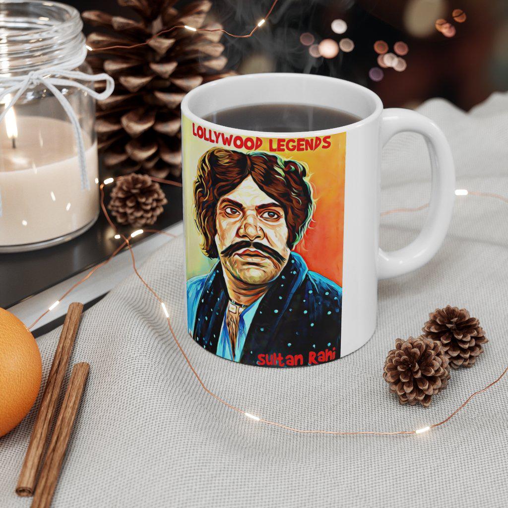 Sultan Rahi - Painted Ceramic Mug 11oz - Image 4