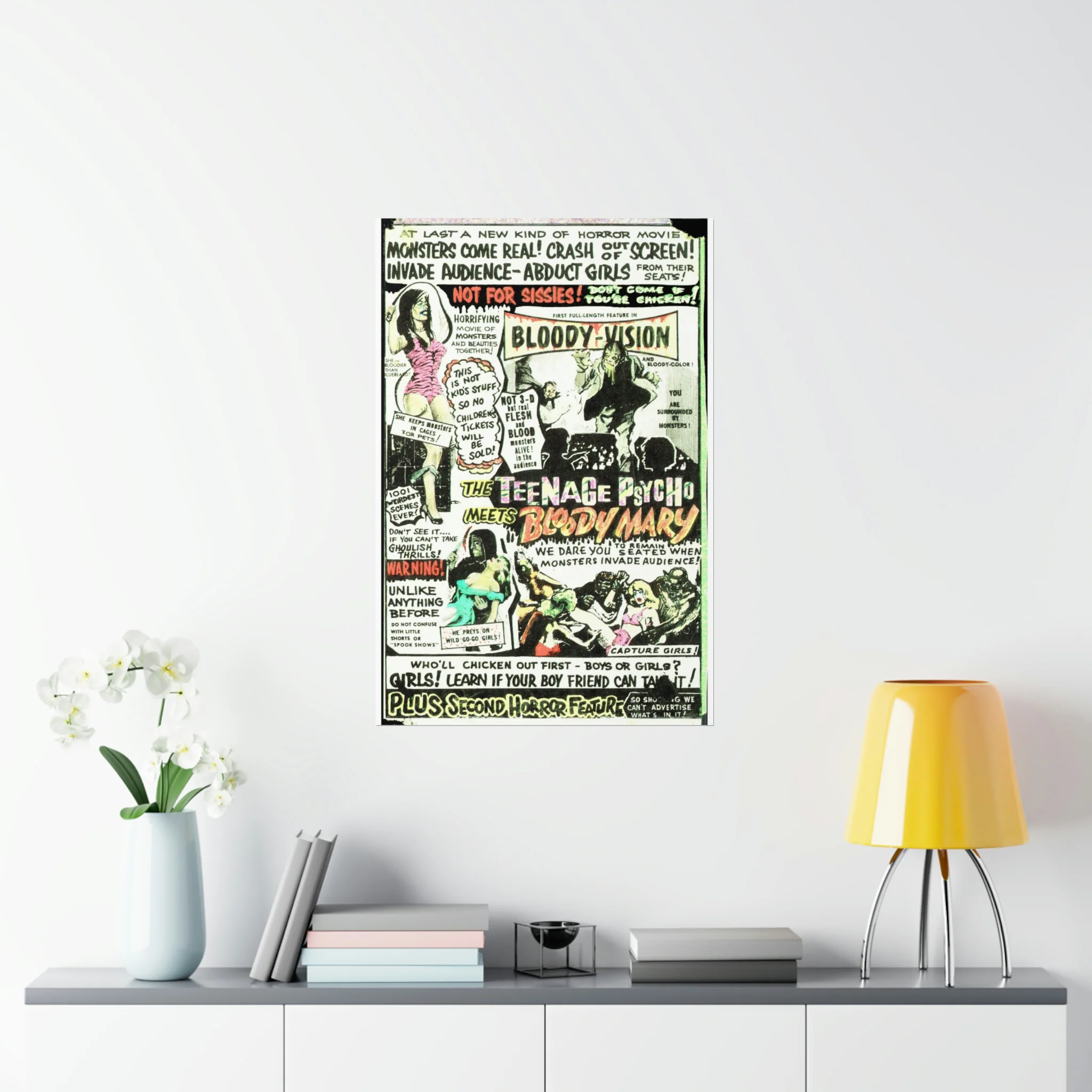 Teenage Psycho Meets Bloody Mary (1964) Premium Matte Vertical Posters - Image 8