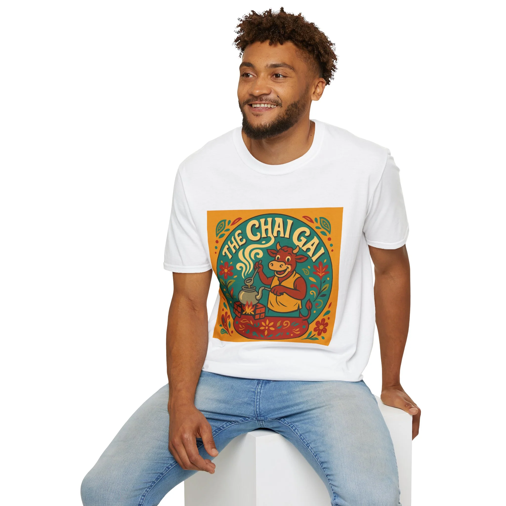 The Chai Gal T-Shirt – Retro Indian Tea Lover Graphic Tee - Image 7