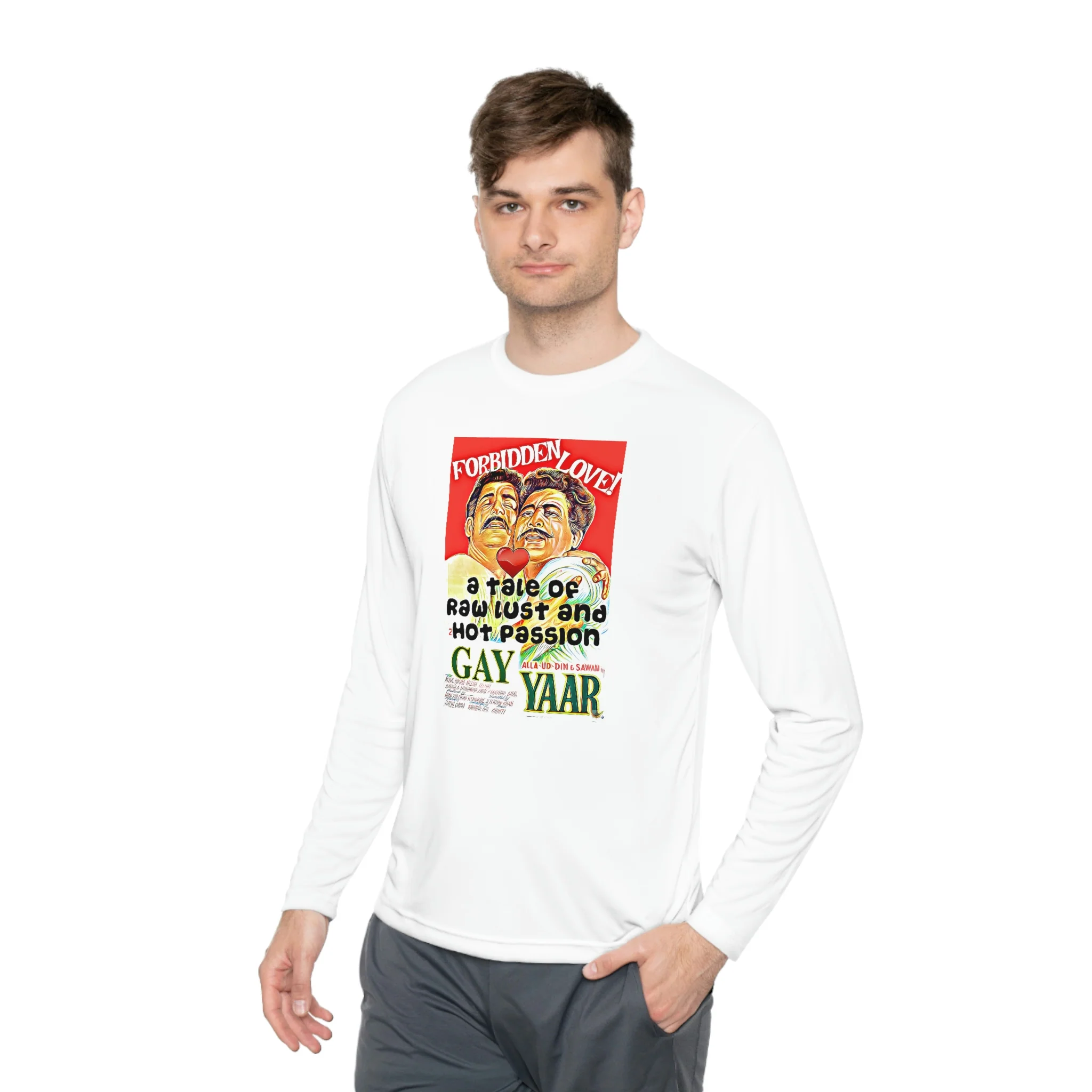 Gay Yaar & Miss Hippy Classic Lollywood - Unisex Lightweight Long Sleeve Tee - Image 3