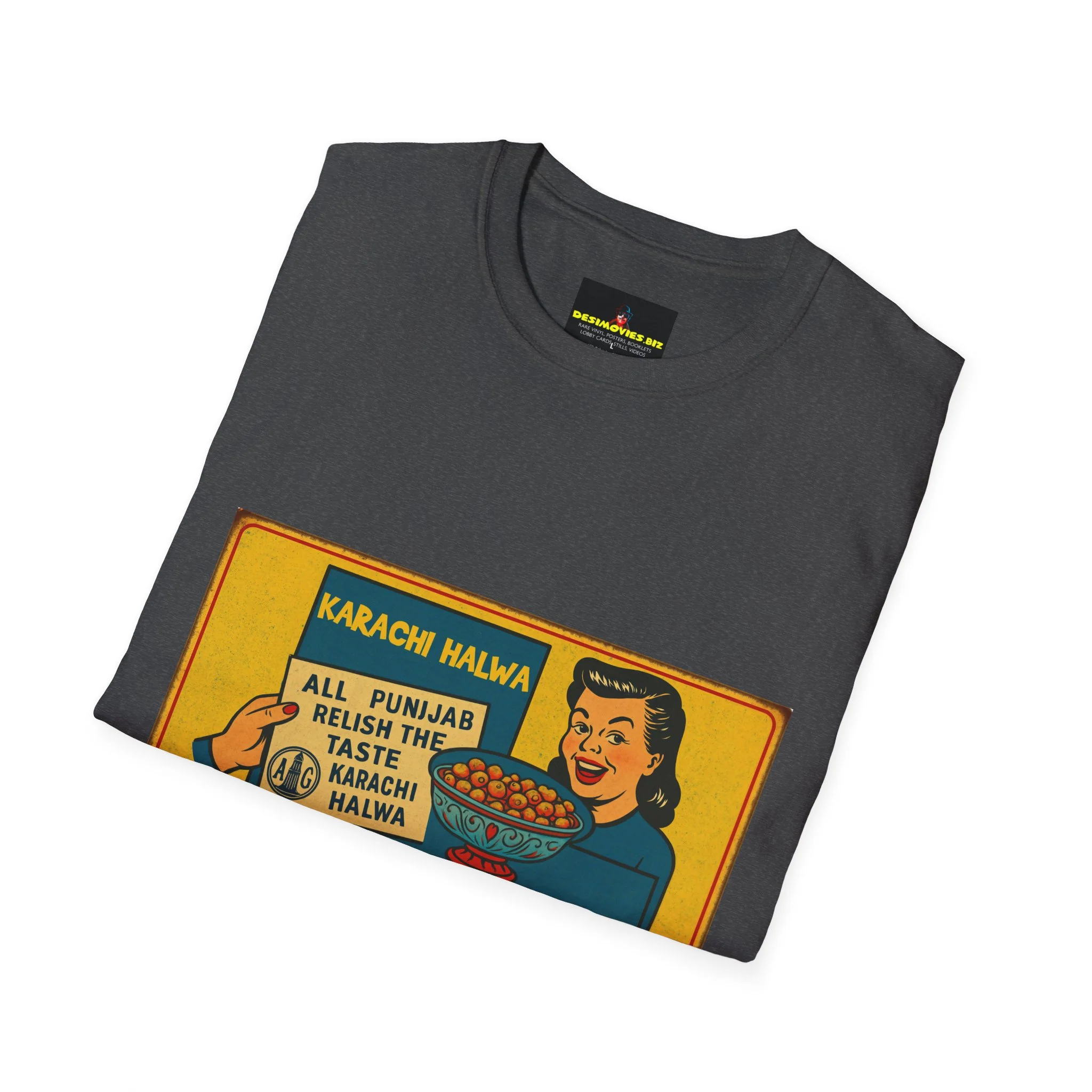 Vintage Karachi Halwa Retro T-Shirt — Ahmed Halva Market Graphic Tee - Image 16